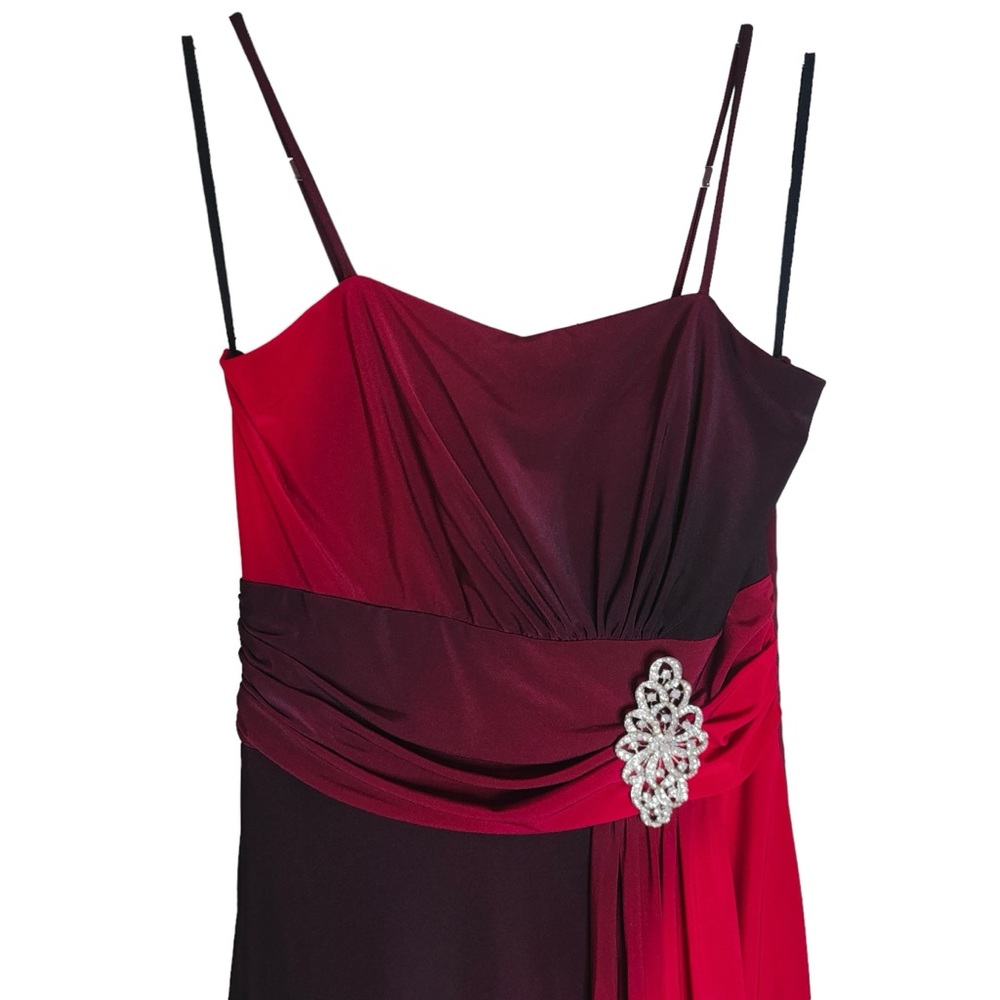 Vintage Happy Joe’s Size Small Black Red Ombré Maxi Evening Formal Gown Dress - Picture 2 of 10